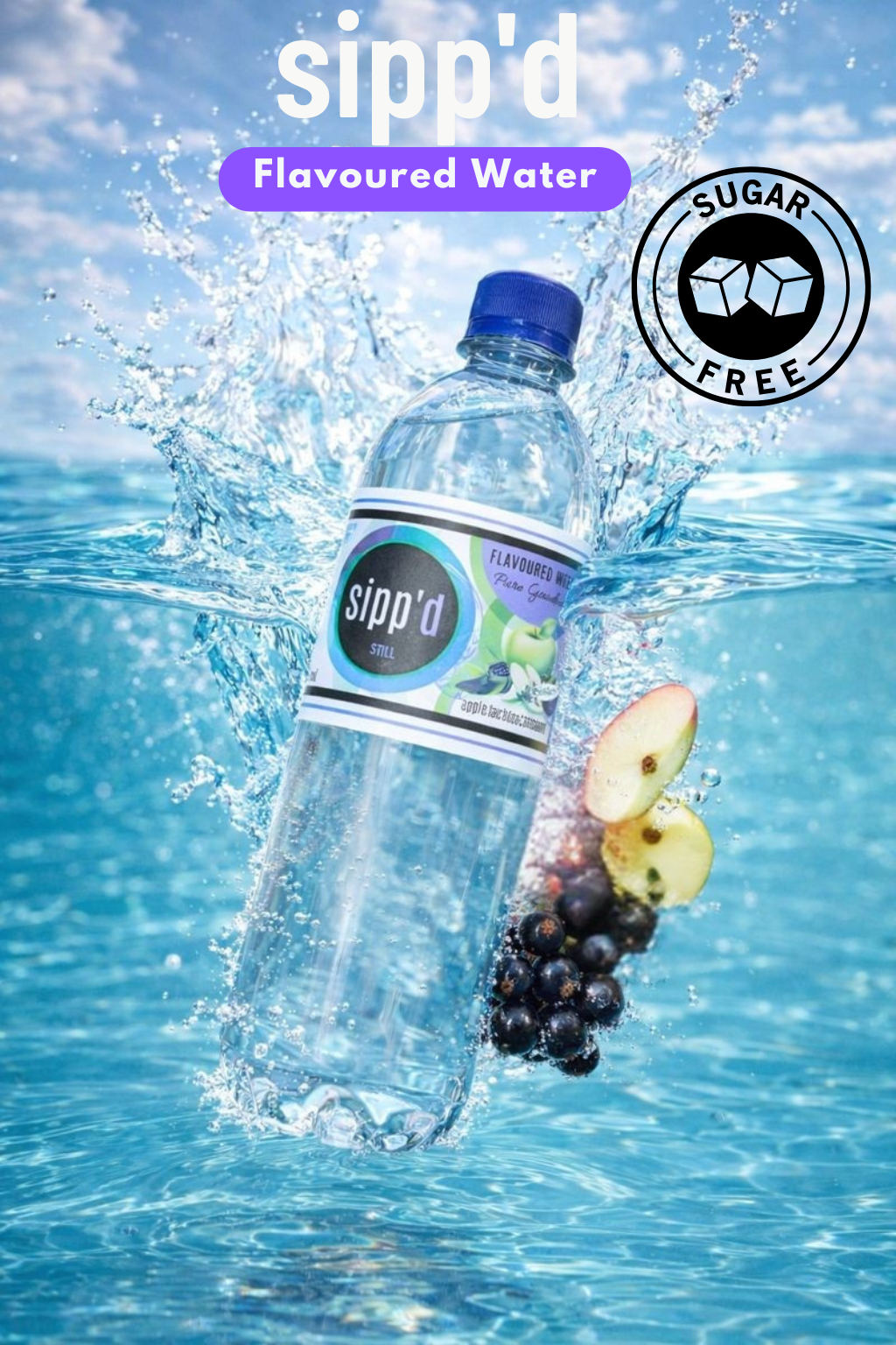Apple & Blackcurrant Sugar Free Flavoured Water
