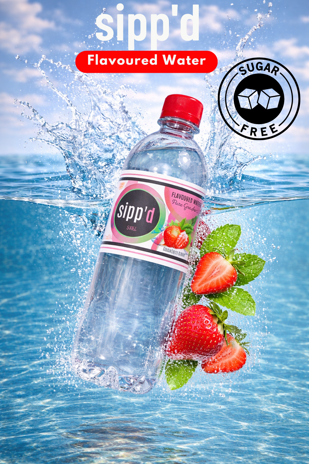 Strawberry & Mint Sugar Free Flavoured Water